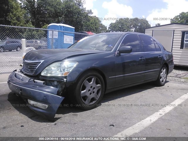 JTHBN36FX55010051 - 2005 LEXUS LS 430 GRAY photo 2