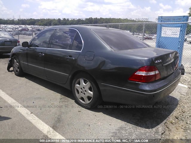 JTHBN36FX55010051 - 2005 LEXUS LS 430 GRAY photo 3