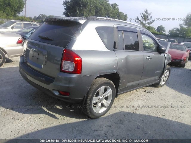 1J4NF1FB4BD281423 - 2011 JEEP COMPASS SPORT GRAY photo 4