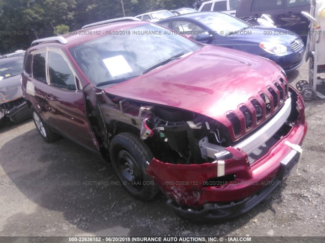 1C4PJMCB4FW734789 - 2015 JEEP CHEROKEE LATITUDE RED photo 1