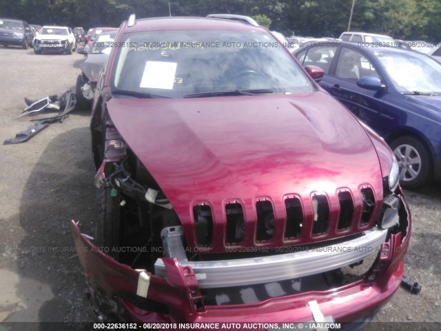 1C4PJMCB4FW734789 - 2015 JEEP CHEROKEE LATITUDE RED photo 6