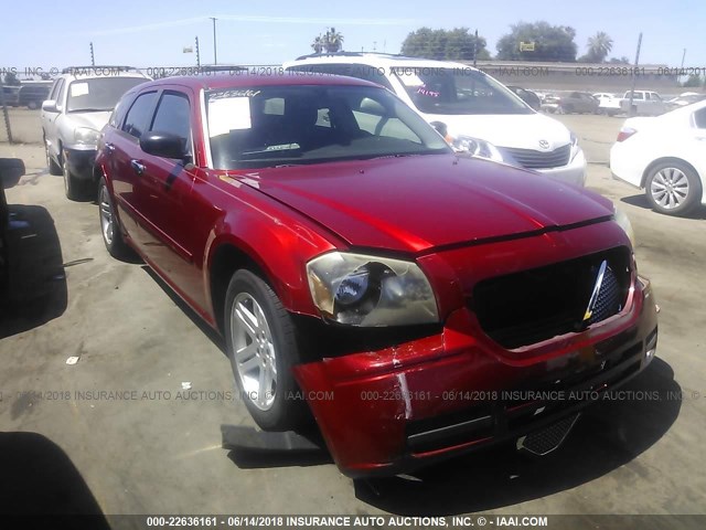 2D4FV48T25H623630 - 2005 DODGE MAGNUM SE RED photo 1