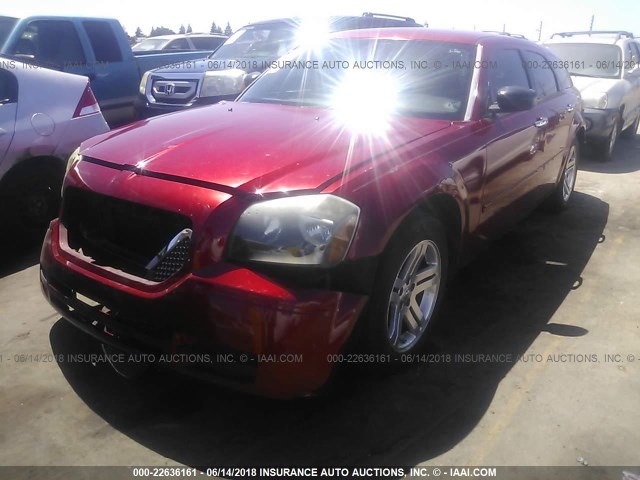 2D4FV48T25H623630 - 2005 DODGE MAGNUM SE RED photo 2