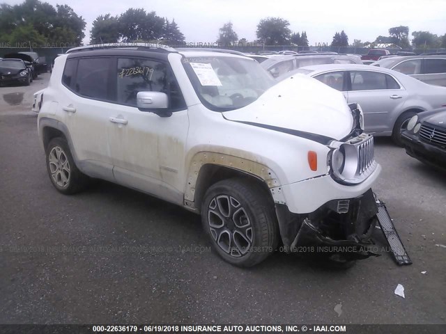 ZACCJBDB1HPE38906 - 2017 JEEP RENEGADE LIMITED WHITE photo 1