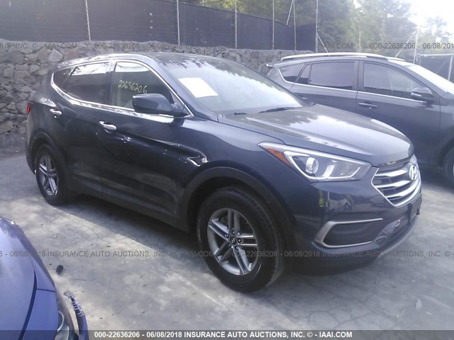 5NMZTDLB7JH082300 - 2018 HYUNDAI SANTA FE SPORT  BLUE photo 1