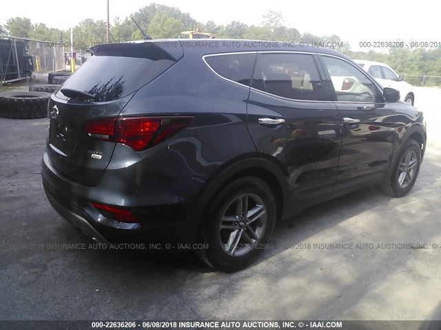 5NMZTDLB7JH082300 - 2018 HYUNDAI SANTA FE SPORT  BLUE photo 4