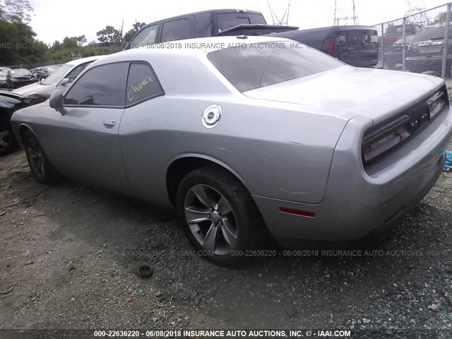 2C3CDZAG2FH787933 - 2015 DODGE CHALLENGER SXT GRAY photo 3