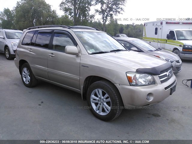 JTEEW21A560005867 - 2006 TOYOTA HIGHLANDER HYBRID TAN photo 1