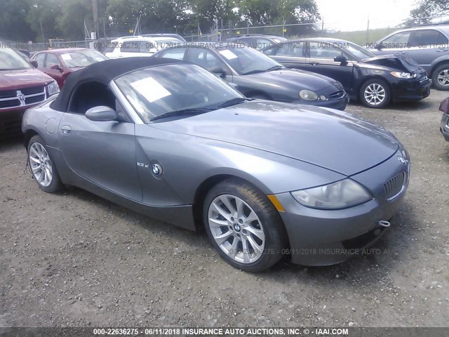 4USBU535X8LX04681 - 2008 BMW Z4 3.0SI GRAY photo 1