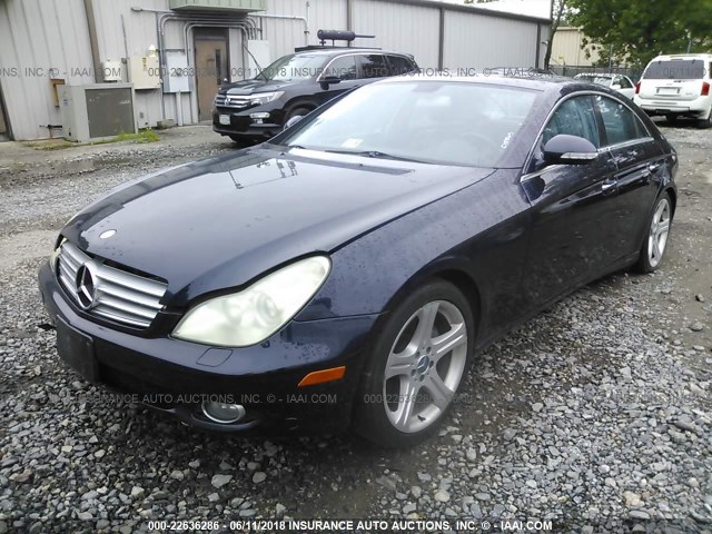 WDDDJ75X76A027623 - 2006 MERCEDES-BENZ CLS 500C BLUE photo 2