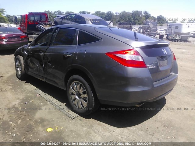 5J6TF2H53AL003329 - 2010 HONDA ACCORD CROSSTOUR EXL GRAY photo 3