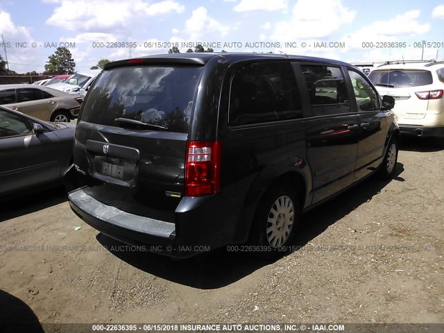 1D8HN44H48B168530 - 2008 DODGE GRAND CARAVAN  BLACK photo 4