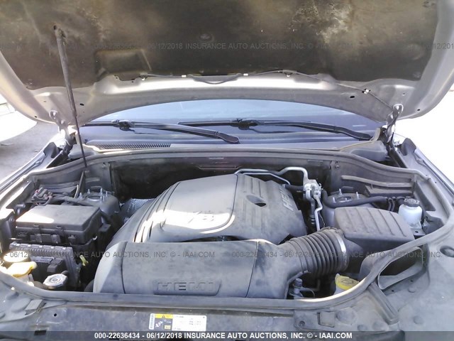 1C4SDHFTXEC482978 - 2014 DODGE DURANGO SSV SILVER photo 10