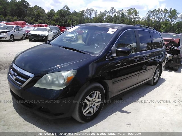 5FNRL38797B042941 - 2007 HONDA ODYSSEY EXL BLACK photo 2