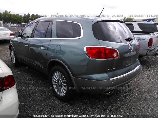 5GAEV23D89J184792 - 2009 BUICK ENCLAVE CXL TURQUOISE photo 3