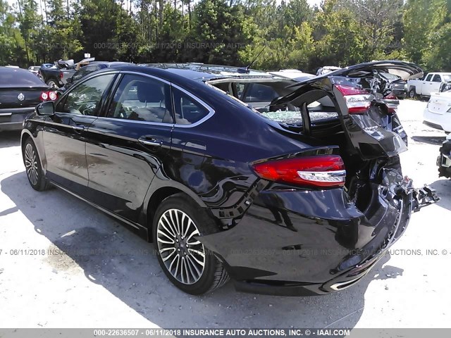 3FA6P0D94JR206329 - 2018 FORD FUSION TITANIUM/PLATINUM BLACK photo 3