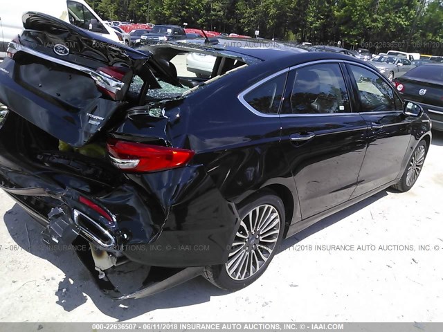 3FA6P0D94JR206329 - 2018 FORD FUSION TITANIUM/PLATINUM BLACK photo 4