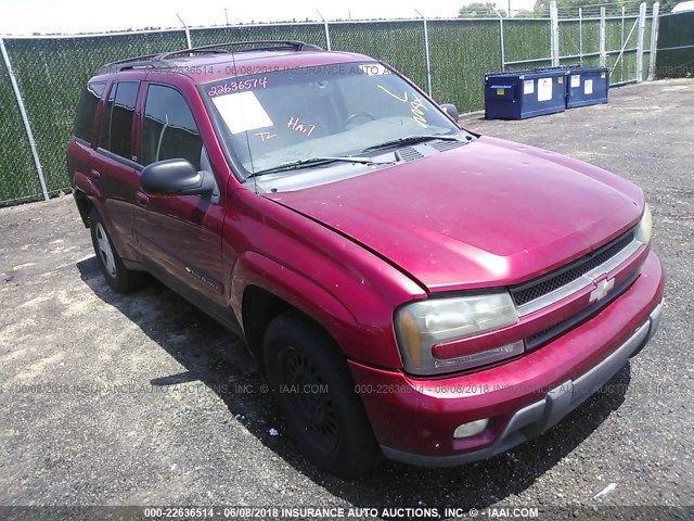 1GNDT13S922124875 - 2002 CHEVROLET TRAILBLAZER  MAROON photo 1