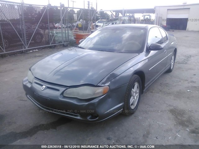 2G1WW12E349311899 - 2004 CHEVROLET MONTE CARLO LS GRAY photo 2