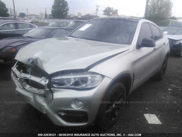 5UXKU2C56F0F95396 - 2015 BMW X6 XDRIVE35I Champagne photo 2