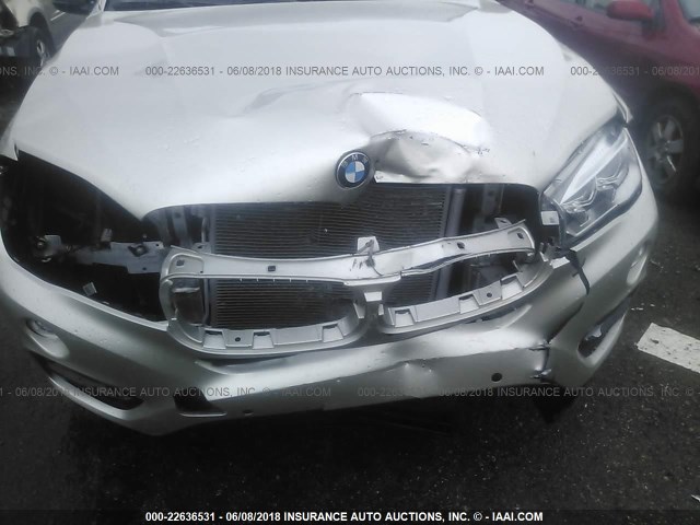 5UXKU2C56F0F95396 - 2015 BMW X6 XDRIVE35I Champagne photo 6