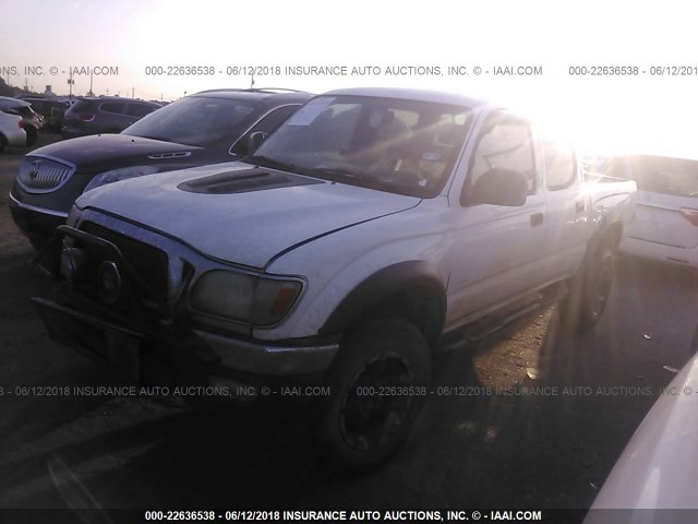 5TEGN92NX1Z871518 - 2001 TOYOTA TACOMA DOUBLE CAB PRERUNNER WHITE photo 2