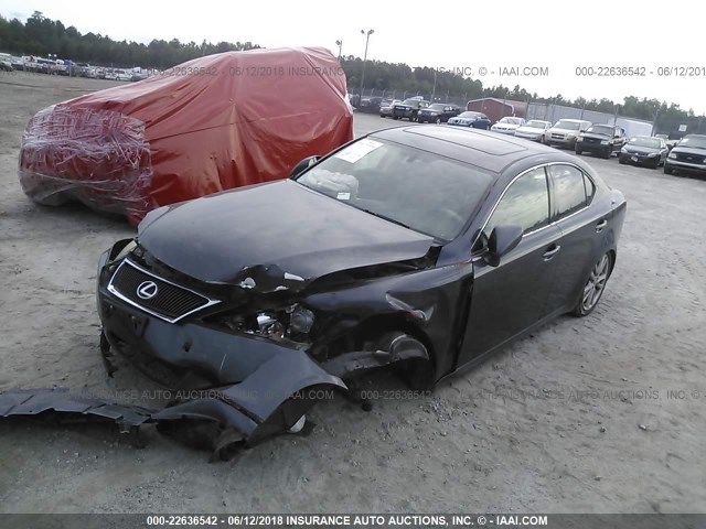 JTHBK262165020405 - 2006 LEXUS IS 250 GRAY photo 2