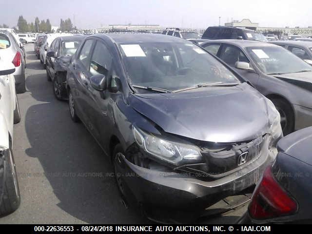 3HGGK5H55FM785189 - 2015 HONDA FIT LX GRAY photo 1