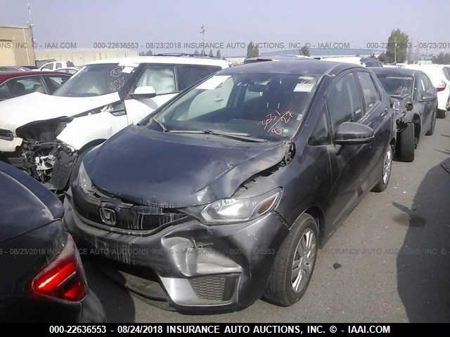 3HGGK5H55FM785189 - 2015 HONDA FIT LX GRAY photo 2