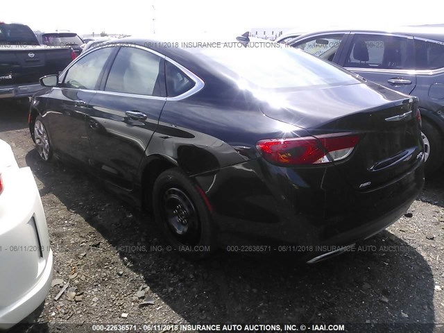 1C3CCCEGXGN118361 - 2016 CHRYSLER 200 C BLACK photo 3