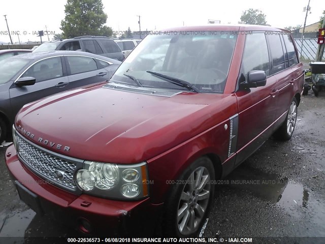 SALMF13426A233278 - 2006 LAND ROVER RANGE ROVER SUPERCHARGED MAROON photo 2