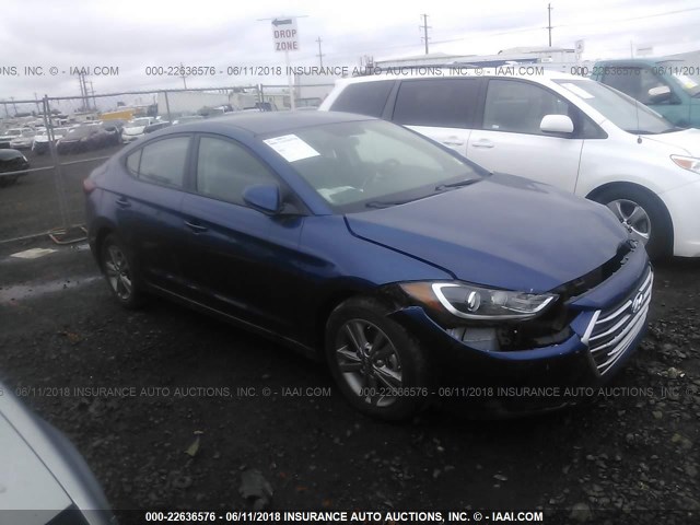 5NPD84LF8JH227510 - 2018 HYUNDAI ELANTRA SEL/VALUE/LIMITED BLUE photo 1