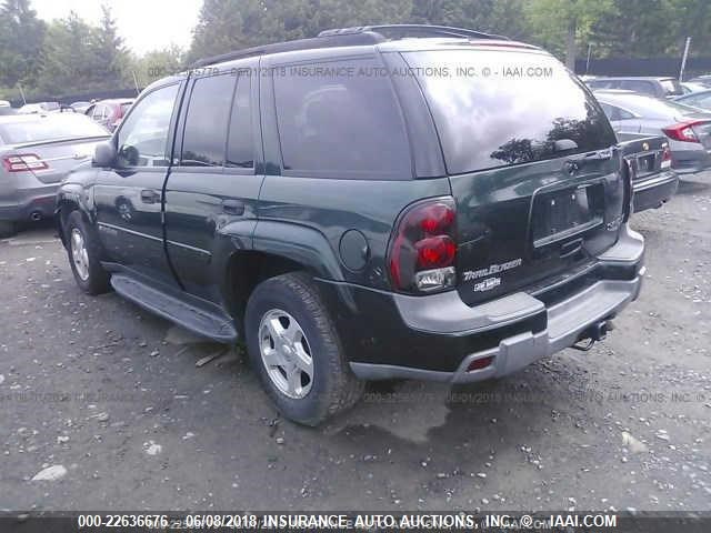 1GNDT13S732378568 - 2003 CHEVROLET TRAILBLAZER  GREEN photo 3