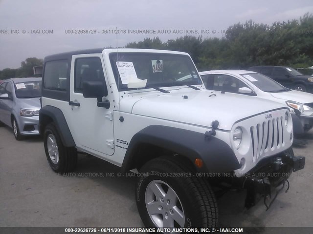 1C4GJWAG6JL927689 - 2018 JEEP WRANGLER SPORT WHITE photo 1