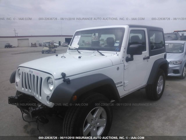 1C4GJWAG6JL927689 - 2018 JEEP WRANGLER SPORT WHITE photo 2