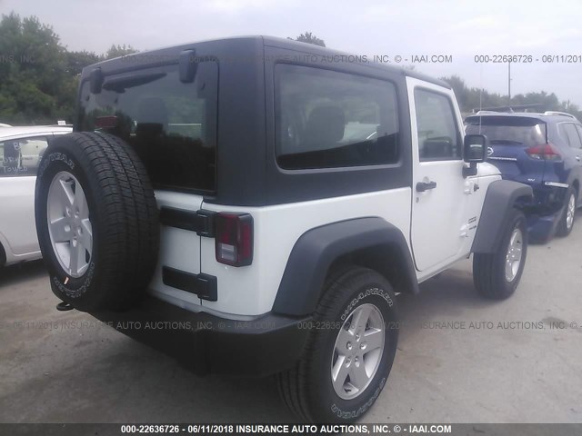 1C4GJWAG6JL927689 - 2018 JEEP WRANGLER SPORT WHITE photo 4