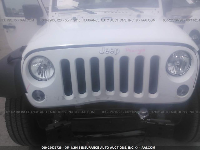 1C4GJWAG6JL927689 - 2018 JEEP WRANGLER SPORT თეთრი ფოტო 6