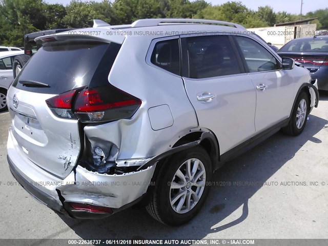 KNMAT2MT0JP572495 - 2018 NISSAN ROGUE S/SV SILVER photo 4