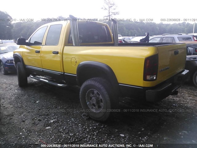 3D7KS28CX5G807423 - 2005 DODGE RAM 2500 ST/SLT 黄色 照片 3