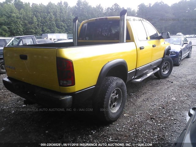 3D7KS28CX5G807423 - 2005 DODGE RAM 2500 ST/SLT YELLOW photo 4