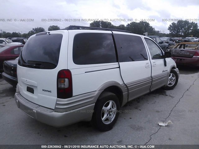 1GMDX03E71D195878 - 2001 PONTIAC MONTANA WHITE photo 4