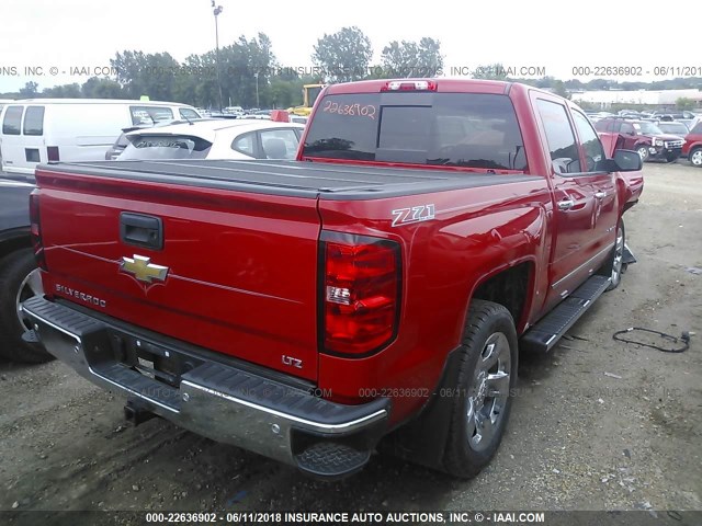 3GCUKSEC2EG526286 - 2014 CHEVROLET SILVERADO K1500 LTZ RED photo 4