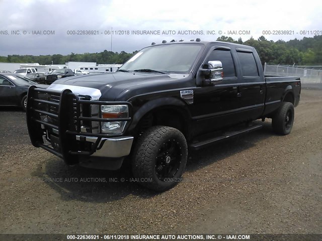 1FTWW3BR6AEB33047 - 2010 FORD F350 SUPER DUTY BLACK photo 2