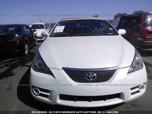 4T1FA38P88U159276 - 2008 TOYOTA CAMRY SOLARA SE/SLE/SPORT WHITE photo 6