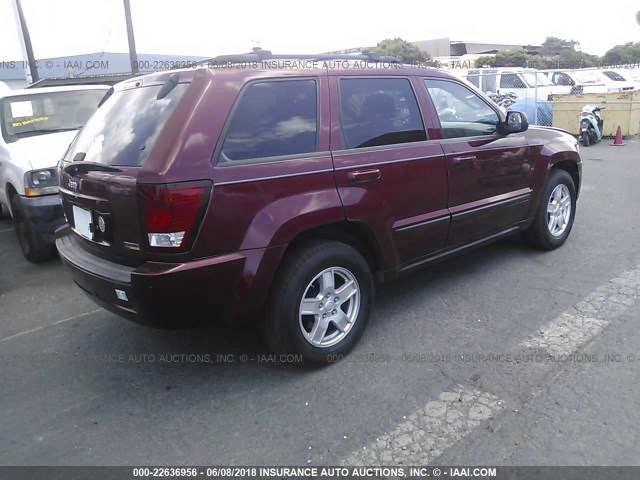 1J8HR48P37C524049 - 2007 JEEP GRAND CHEROKEE LAREDO/COLUMBIA/FREEDOM RED photo 4