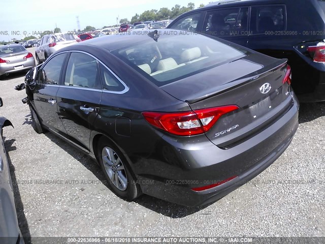 5NPE24AA1FH097378 - 2015 HYUNDAI SONATA ECO GRAY photo 3