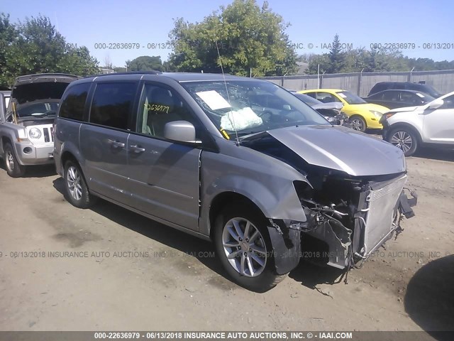 2C4RDGCG1DR688938 - 2013 DODGE GRAND CARAVAN SXT SILVER photo 1