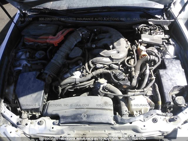 JTHBC96S375000454 - 2007 LEXUS GS 450H SILVER photo 10