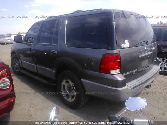 1FMPU16L13LB65483 - 2003 FORD EXPEDITION XLT GRAY photo 3