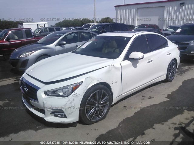 JN1BV7AR6EM682286 - 2014 INFINITI Q50 PREMIUM/SPORT WHITE photo 2